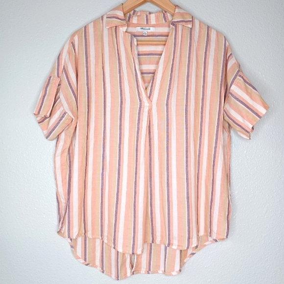 Madewell Courier 100% Cotton Sz XS Short-Sleeve Top - Picture 2 of 14